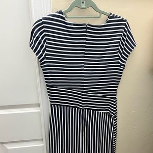 Banana Republic navy/white striped dress